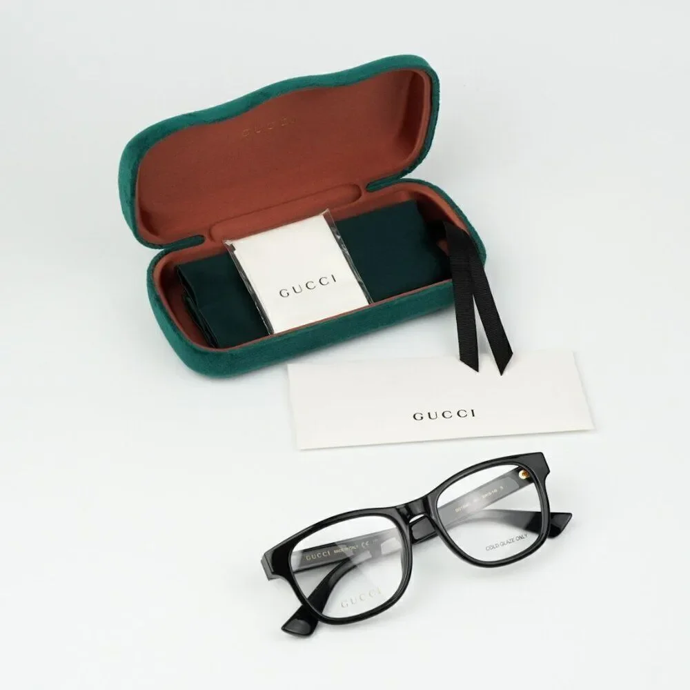 NEW Gucci GG1344O 001 Black Square Men Eyeglasses GG 1344O
